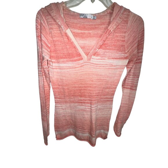 Prana Womens Long-Sleeve Hooded Sweater Size Small Boho Hippie Grunge Stretch - Picture 1 of 5